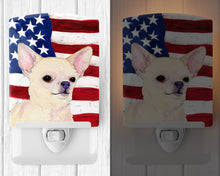 Load image into Gallery viewer, USA American Flag with Chihuahua Ceramic Night Light SS4228CNL
