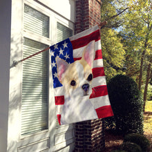 Load image into Gallery viewer, USA American Flag with Chihuahua Flag Canvas House Size