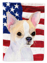 Load image into Gallery viewer, USA American Flag with Chihuahua Flag Canvas House Size
