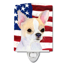 Load image into Gallery viewer, USA American Flag with Chihuahua Ceramic Night Light SS4230CNL
