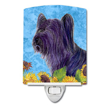 Load image into Gallery viewer, Skye Terrier in Summer Flowers Ceramic Night Light SS4232CNL
