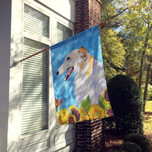 Load image into Gallery viewer, Borzoi Flag Canvas House Size