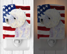 Load image into Gallery viewer, USA American Flag with Westie Ceramic Night Light SS4249CNL