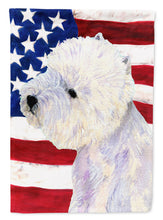 Load image into Gallery viewer, USA American Flag with Westie Garden Flag – Decorative Outdoor Yard Flag