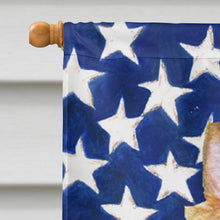 Load image into Gallery viewer, USA American Flag with Silky Terrier Flag Canvas House Size