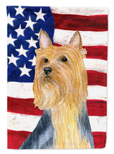 Load image into Gallery viewer, USA American Flag with Silky Terrier Garden Flag – Decorative Outdoor Yard Flag