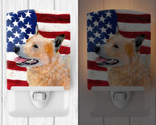 Load image into Gallery viewer, USA American Flag with Australian Cattle Dog Ceramic Night Light SS4251CNL