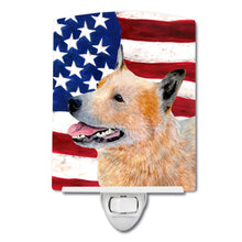 Load image into Gallery viewer, USA American Flag with Australian Cattle Dog Ceramic Night Light SS4251CNL