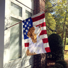 Load image into Gallery viewer, USA American Flag with Australian Shepherd Flag Canvas House Size