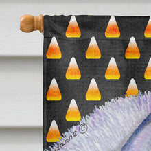Load image into Gallery viewer, Siberian Husky Candy Corn Halloween Portrait Flag Canvas House Size