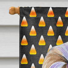 Load image into Gallery viewer, Shih Tzu Candy Corn Halloween Portrait Flag Canvas House Size