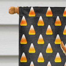 Load image into Gallery viewer, Min Pin Candy Corn Halloween Portrait Flag Canvas House Size