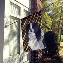 Load image into Gallery viewer, Japanese Chin Candy Corn Halloween Portrait Flag Canvas House Size