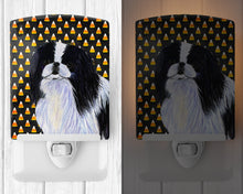 Load image into Gallery viewer, Japanese Chin Candy Corn Halloween Portrait Ceramic Night Light SS4260CNL