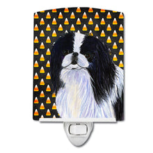 Load image into Gallery viewer, Japanese Chin Candy Corn Halloween Portrait Ceramic Night Light SS4260CNL
