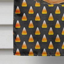 Load image into Gallery viewer, Doberman Candy Corn Halloween Portrait Flag Canvas House Size