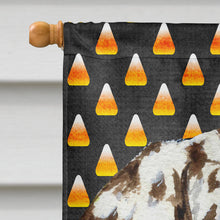 Load image into Gallery viewer, Dalmatian Candy Corn Halloween Portrait Flag Canvas House Size