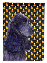 Load image into Gallery viewer, Cocker Spaniel Candy Corn Halloween Portrait Flag Canvas House Size