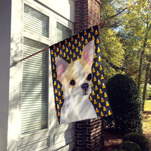 Load image into Gallery viewer, Chihuahua Candy Corn Halloween Portrait Flag Canvas House Size