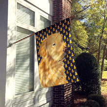 Load image into Gallery viewer, Golden Retriever Candy Corn Halloween Portrait Flag Canvas House Size
