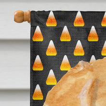 Load image into Gallery viewer, Golden Retriever Candy Corn Halloween Portrait Flag Canvas House Size