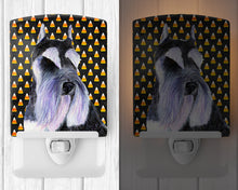 Load image into Gallery viewer, Schnauzer Candy Corn Halloween Portrait Ceramic Night Light SS4270CNL