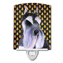 Load image into Gallery viewer, Schnauzer Candy Corn Halloween Portrait Ceramic Night Light SS4270CNL