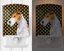 Load image into Gallery viewer, Fox Terrier Candy Corn Halloween Portrait Ceramic Night Light SS4271CNL