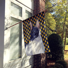 Load image into Gallery viewer, Rat Terrier Candy Corn Halloween Portrait Flag Canvas House Size