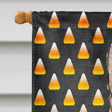 Load image into Gallery viewer, Rat Terrier Candy Corn Halloween Portrait Flag Canvas House Size
