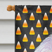 Load image into Gallery viewer, Maltese Candy Corn Halloween Portrait Flag Canvas House Size