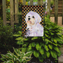 Load image into Gallery viewer, Maltese Candy Corn Halloween Portrait Garden Flag – Decorative Outdoor Yard Flag
