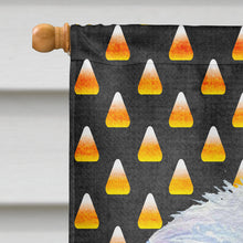 Load image into Gallery viewer, Maltese Candy Corn Halloween Portrait Flag Canvas House Size