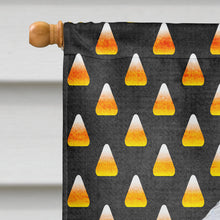 Load image into Gallery viewer, Bedlington Terrier Candy Corn Halloween Portrait Flag Canvas House Size