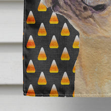Load image into Gallery viewer, French Bulldog Candy Corn Halloween Portrait Flag Canvas House Size