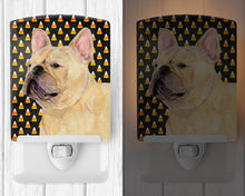 Load image into Gallery viewer, French Bulldog Candy Corn Halloween Portrait Ceramic Night Light SS4278CNL