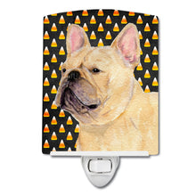 Load image into Gallery viewer, French Bulldog Candy Corn Halloween Portrait Ceramic Night Light SS4278CNL