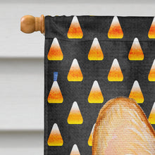 Load image into Gallery viewer, Corgi Candy Corn Halloween Portrait Flag Canvas House Size