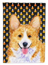 Load image into Gallery viewer, Corgi Candy Corn Halloween Portrait Flag Canvas House Size