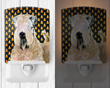 Load image into Gallery viewer, Wheaten Terrier Soft Coated Candy Corn Halloween Portrait Ceramic Night Light SS4281CNL