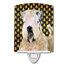 Load image into Gallery viewer, Wheaten Terrier Soft Coated Candy Corn Halloween Portrait Ceramic Night Light SS4281CNL