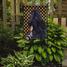 Load image into Gallery viewer, Briard Candy Corn Halloween Portrait Garden Flag – Decorative Outdoor Yard Flag