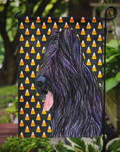 Load image into Gallery viewer, Briard Candy Corn Halloween Portrait Garden Flag – Decorative Outdoor Yard Flag