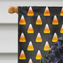 Load image into Gallery viewer, Portuguese Water Dog Candy Corn Halloween Portrait Flag Canvas House Size