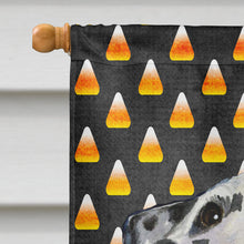 Load image into Gallery viewer, Dalmatian Candy Corn Halloween Portrait Flag Canvas House Size
