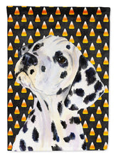 Load image into Gallery viewer, Dalmatian Candy Corn Halloween Portrait Flag Canvas House Size