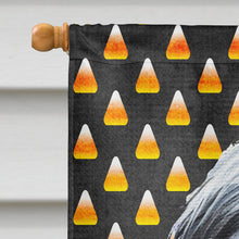 Load image into Gallery viewer, Bearded Collie Candy Corn Halloween Portrait Flag Canvas House Size