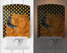 Load image into Gallery viewer, Chow Chow Candy Corn Halloween Portrait Ceramic Night Light SS4295CNL