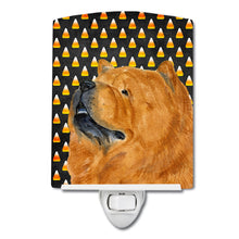 Load image into Gallery viewer, Chow Chow Candy Corn Halloween Portrait Ceramic Night Light SS4295CNL