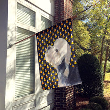 Load image into Gallery viewer, Dandie Dinmont Terrier Candy Corn Halloween Portrait Flag Canvas House Size